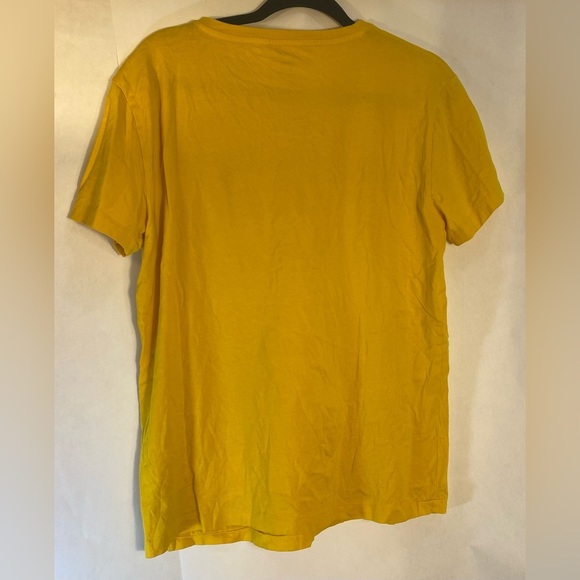 POLO RALPH LAUREN Men’s Classic T-Shirt Size Small Yellow Short Sleeve V-Neck - Picture 2 of 4